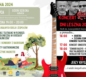 Dni Leszna 2024. Harmonogram wydarzeń w Parku Satyryków.