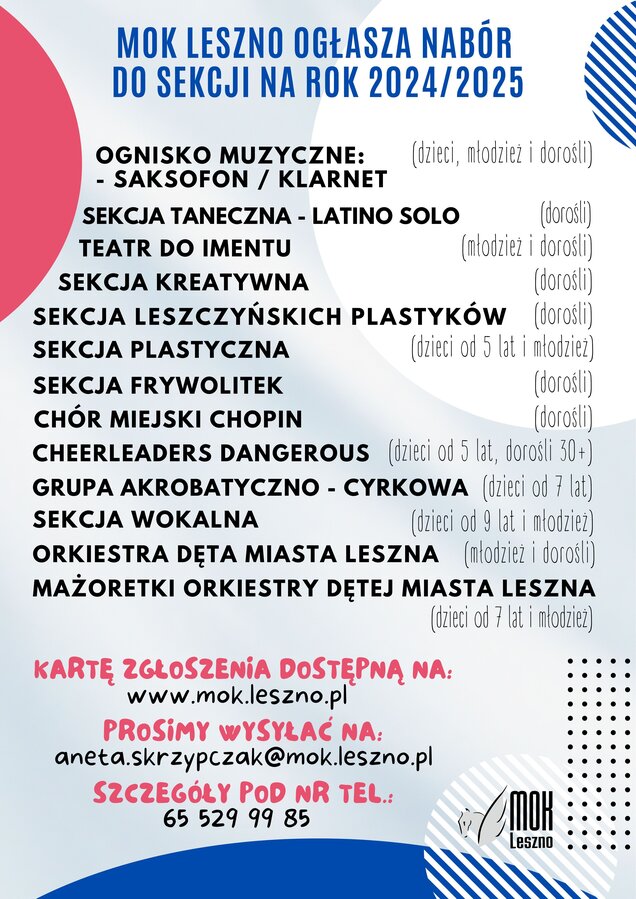 NABÓR DO SEKCJI MOK 2024-2025