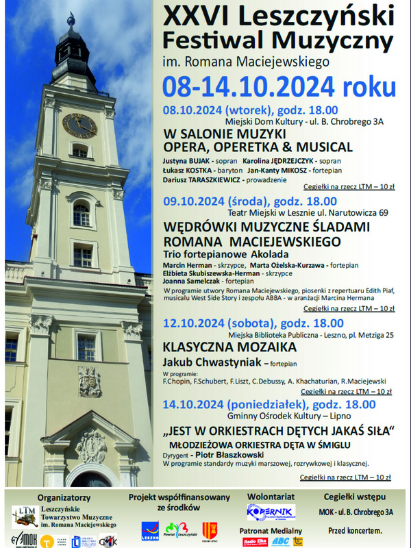 Festiwal im. Romana Maciejewskiego || W salonie muzyki: Opera, Operetka & Musical || KONCERT