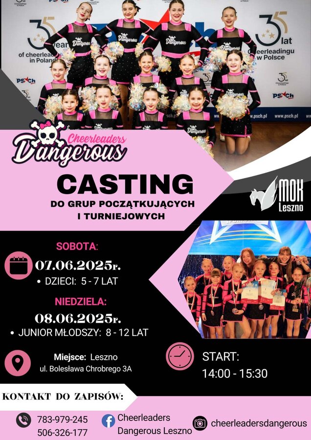 Nabór do grupy Cheerleaders Dangerous Leszno