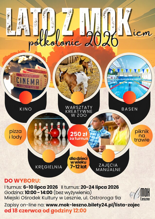 Czas na Półkolonie LATO z MOKiem 2026!