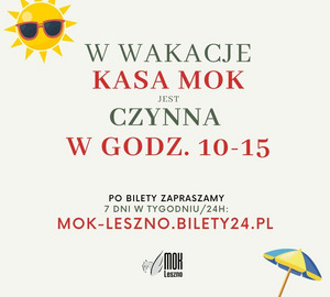 Kasa MOK - zmienione godziny pracy w wakacje